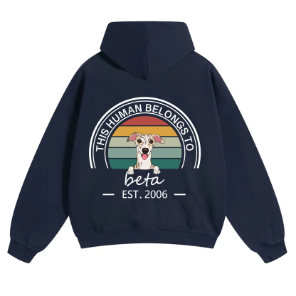 This Human Belongs To 3 - Personalized Custom Unisex Hoodie