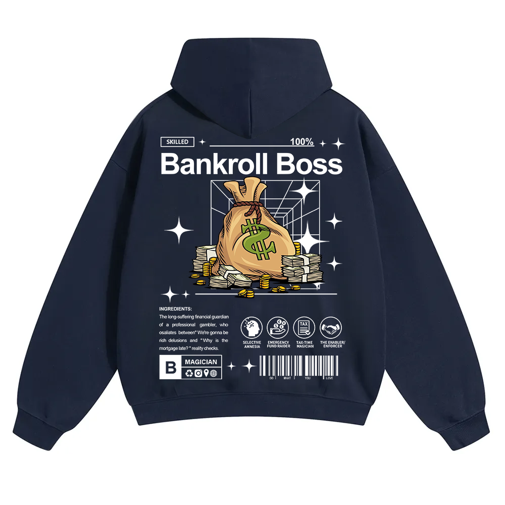 Bankroll Boss Unisex Solid Color Hoodie wearishow