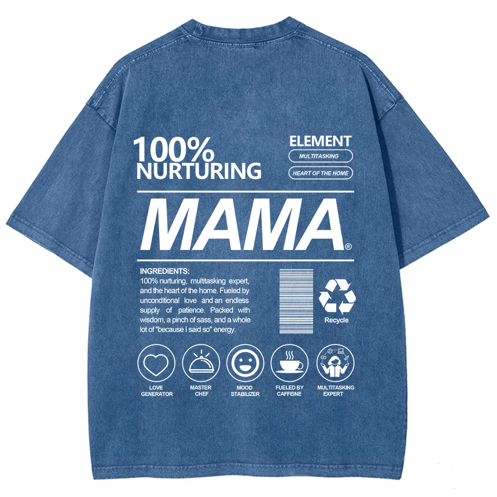 Mama Unisex Fit Washed T-Shirt