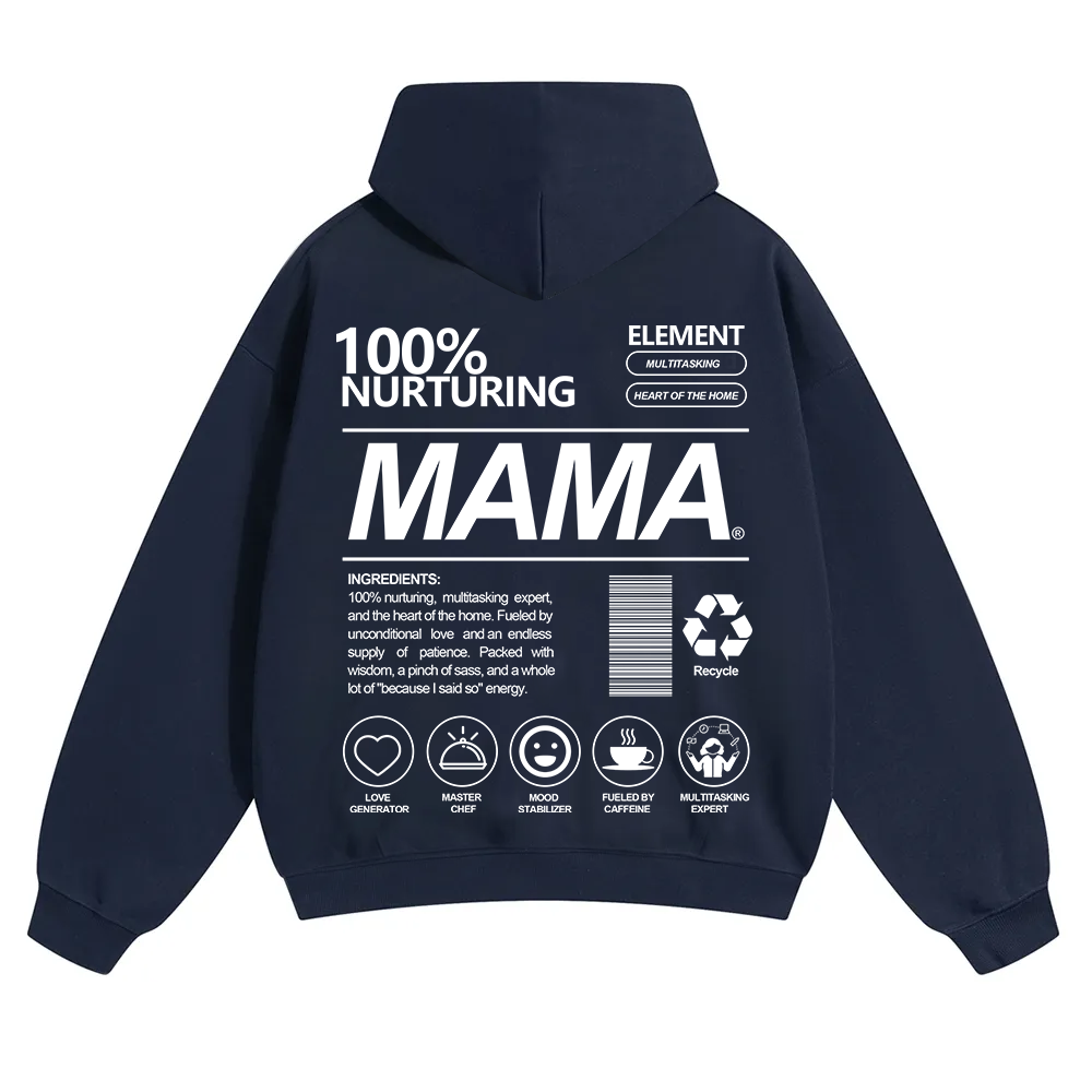 Mama Unisex Solid Color Hoodie wearishow