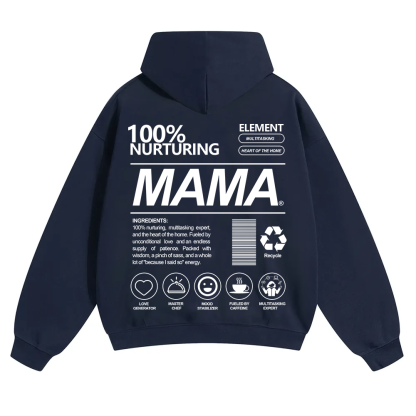 Mama Unisex Solid Color Hoodie wearishow