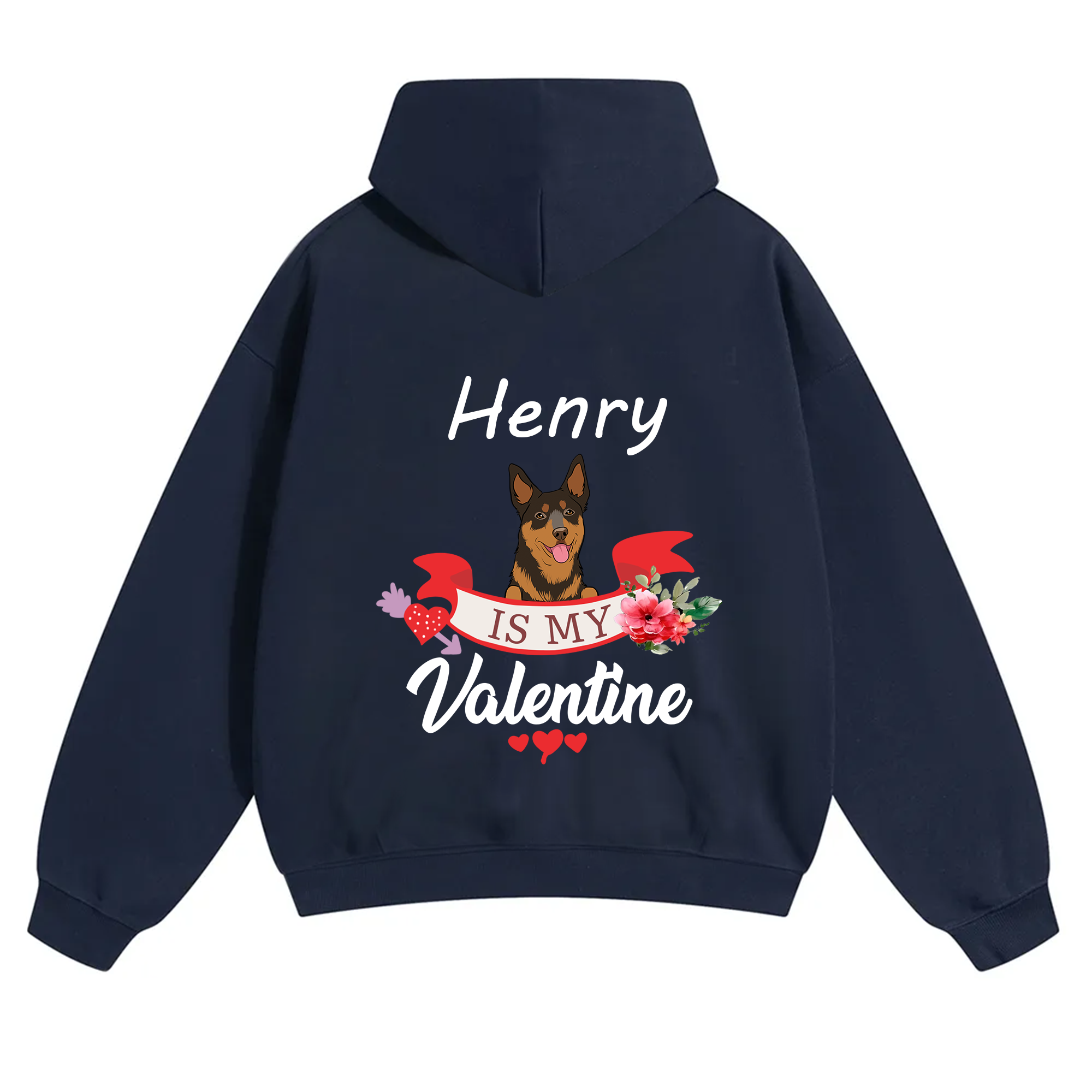 My Dog Is My Valentine Lover - Personalized Custom Unisex Hoodie