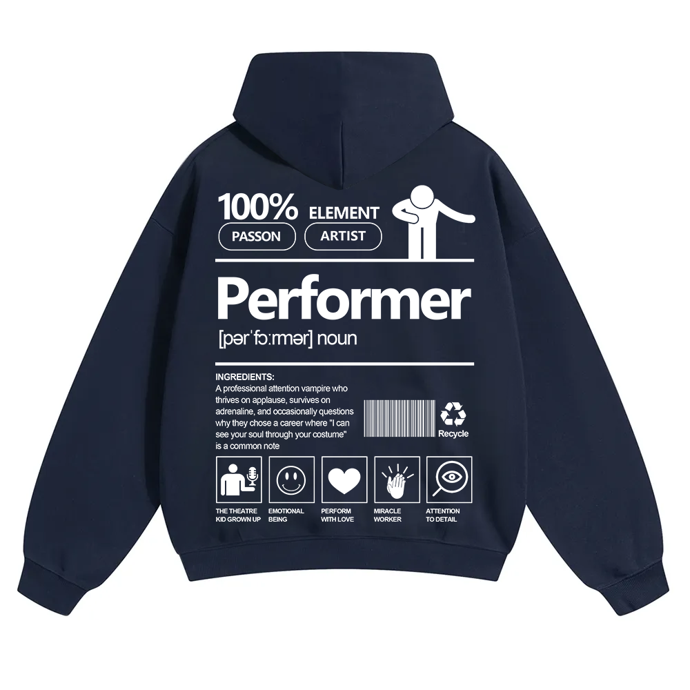 Performer Unisex Solid Color Hoodie wearishow