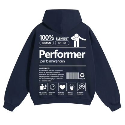 Performer Unisex Solid Color Hoodie wearishow