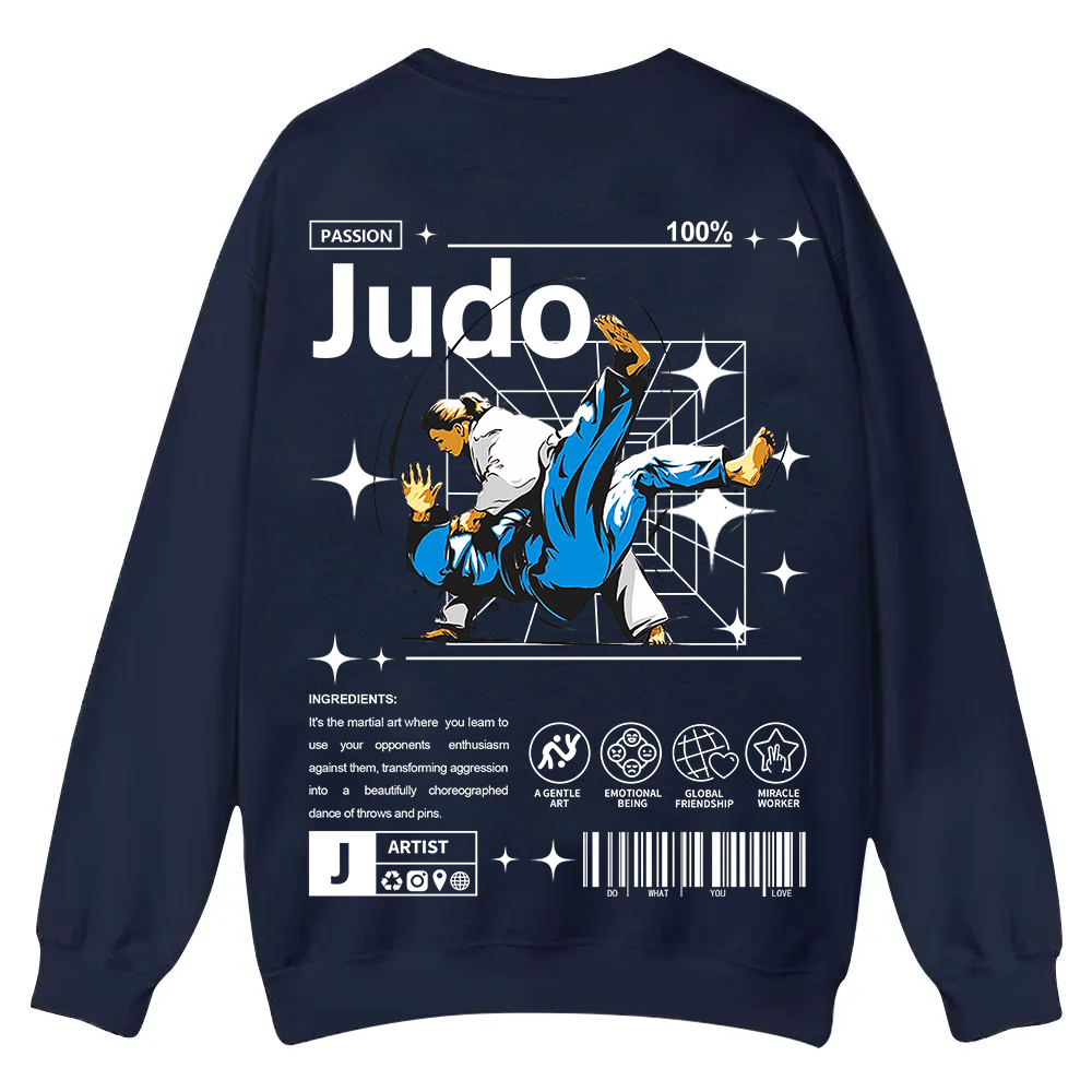 Judo Casual Crewneck Sweatshirt wearishow