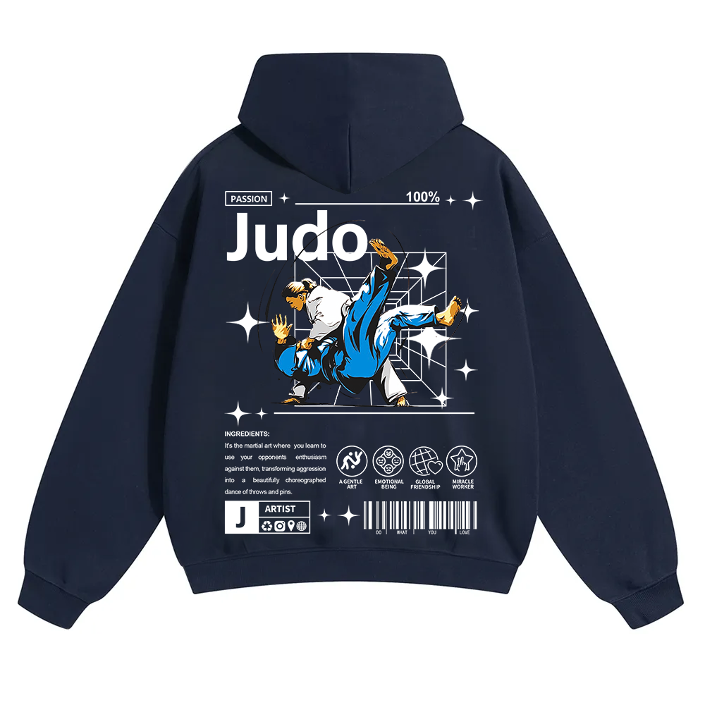 Judo Unisex Solid Color Hoodie wearishow
