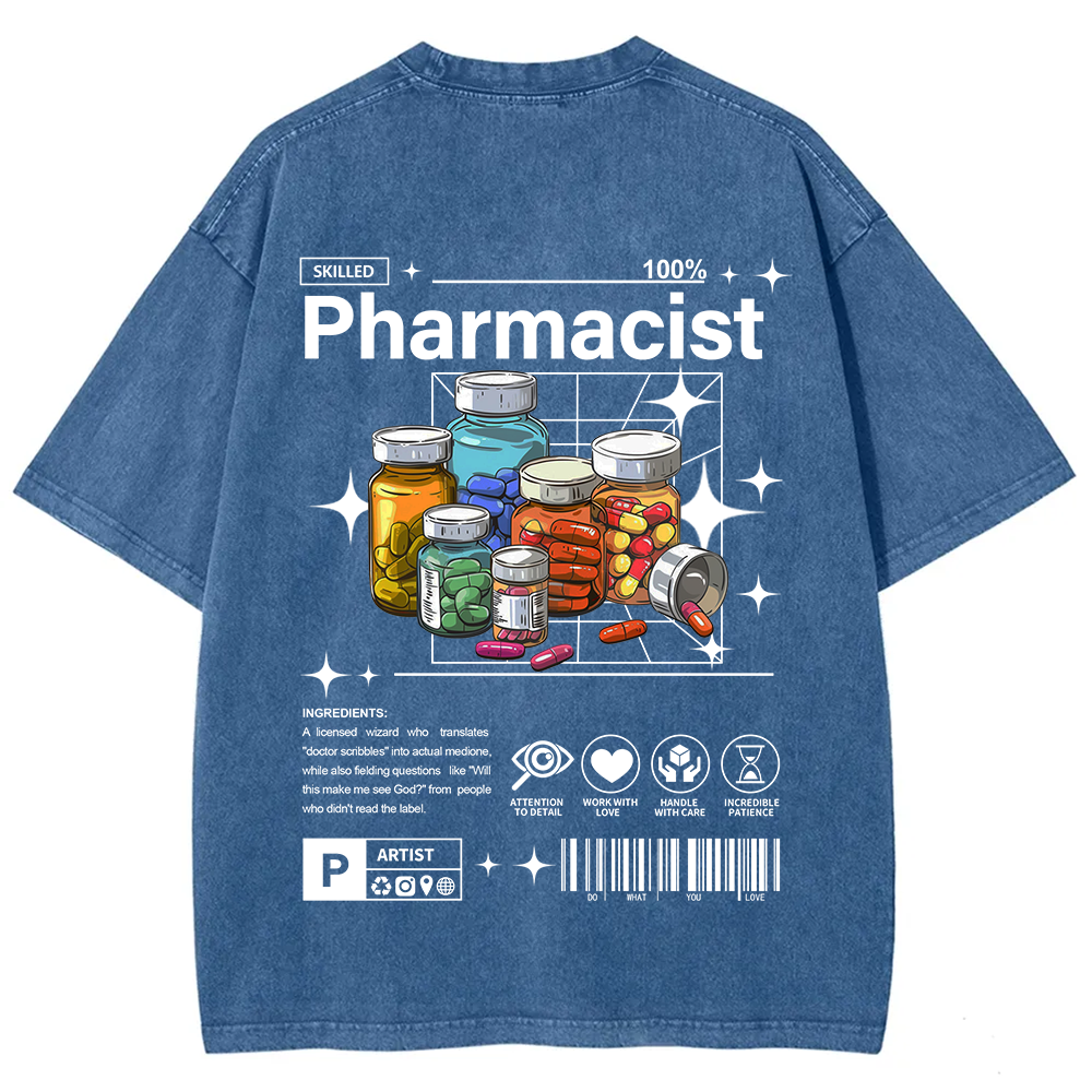 Pharmacist Unisex Fit Washed T-Shirt