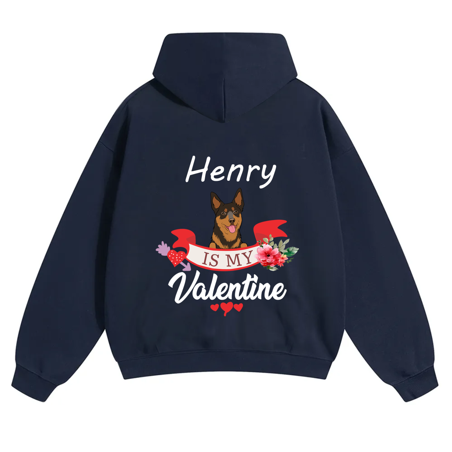 My Dog Is My Valentine Lover - Personalized Custom Unisex Hoodie