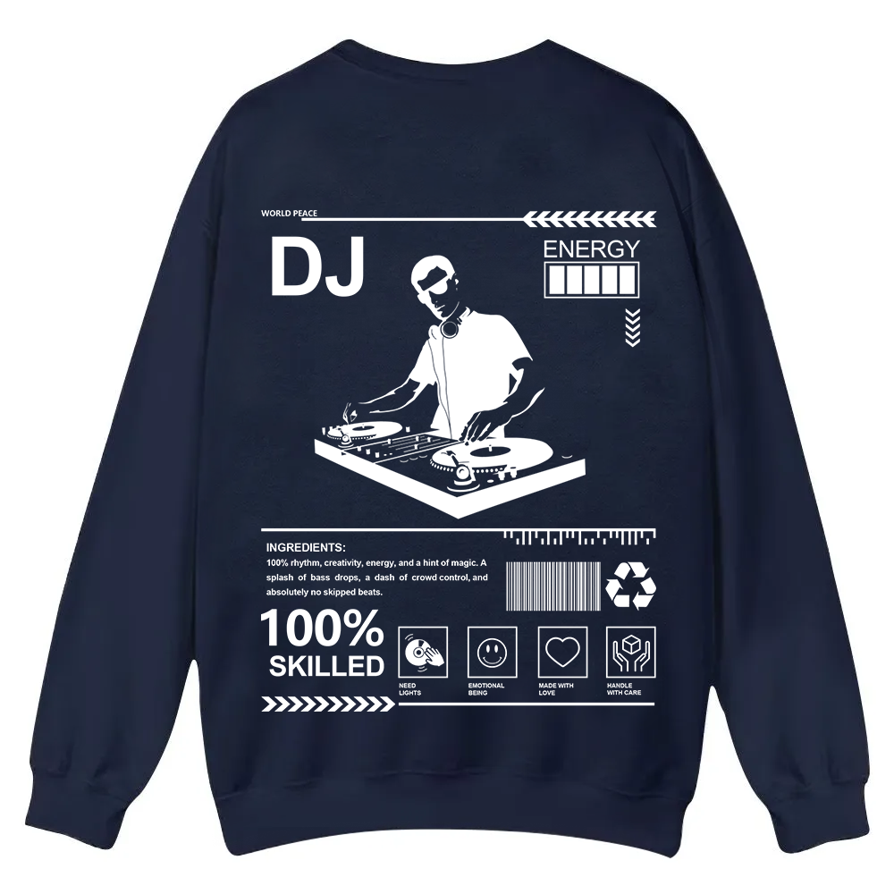DJ Casual Crewneck Sweatshirt wearishow