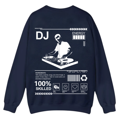 DJ Casual Crewneck Sweatshirt wearishow