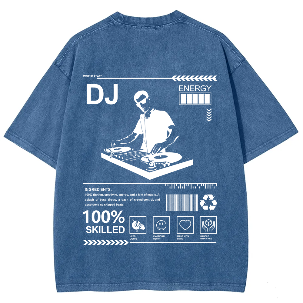 DJ Unisex Fit Washed T-Shirt
