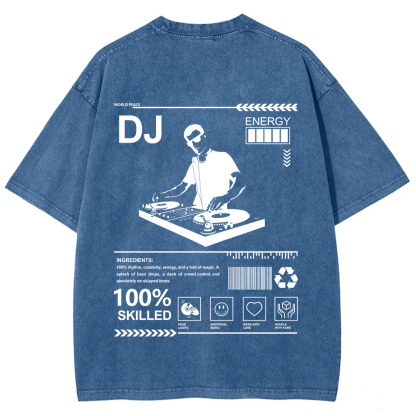 DJ Unisex Fit Washed T-Shirt