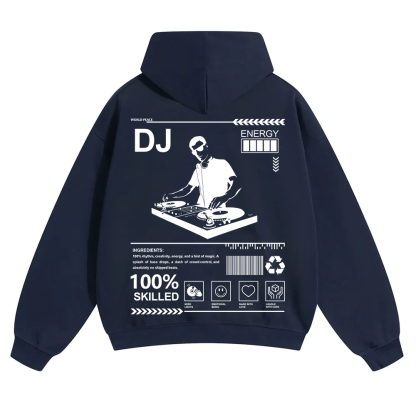 DJ Unisex Solid Color Hoodie wearishow
