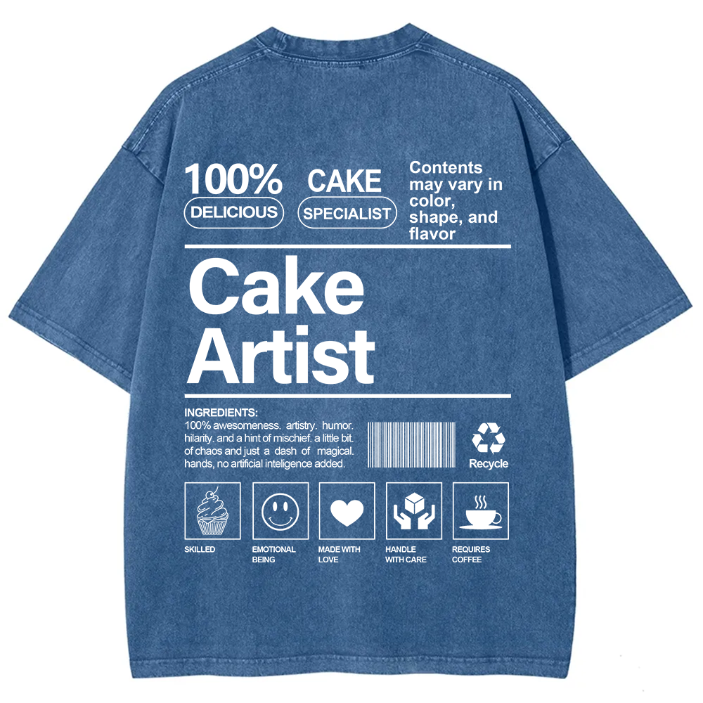 Cake Artist Unisex Fit Washed T-Shirt