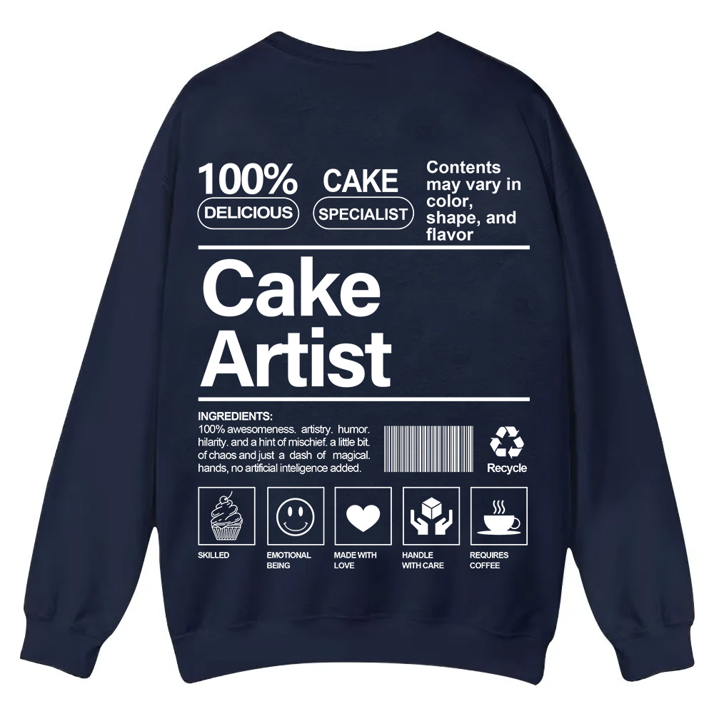 Cake Artist Casual Crewneck Sweatshirt wearishow