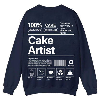 Cake Artist Casual Crewneck Sweatshirt wearishow