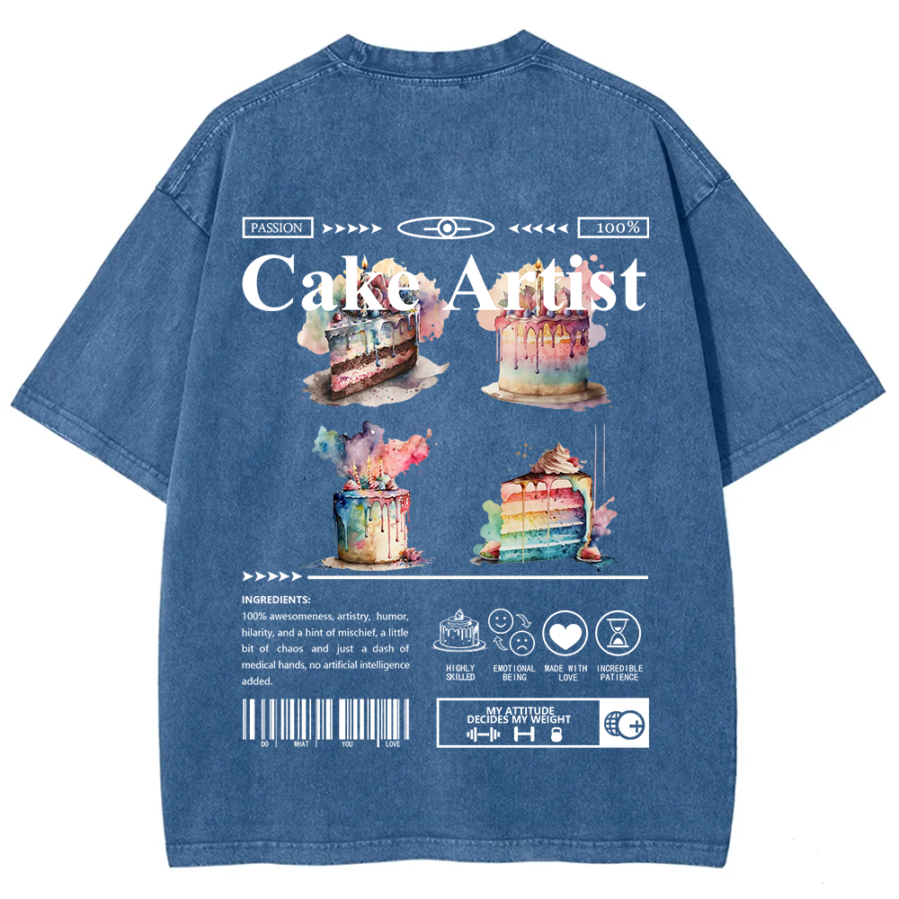 Cake Artist Unisex Fit Washed T-Shirt