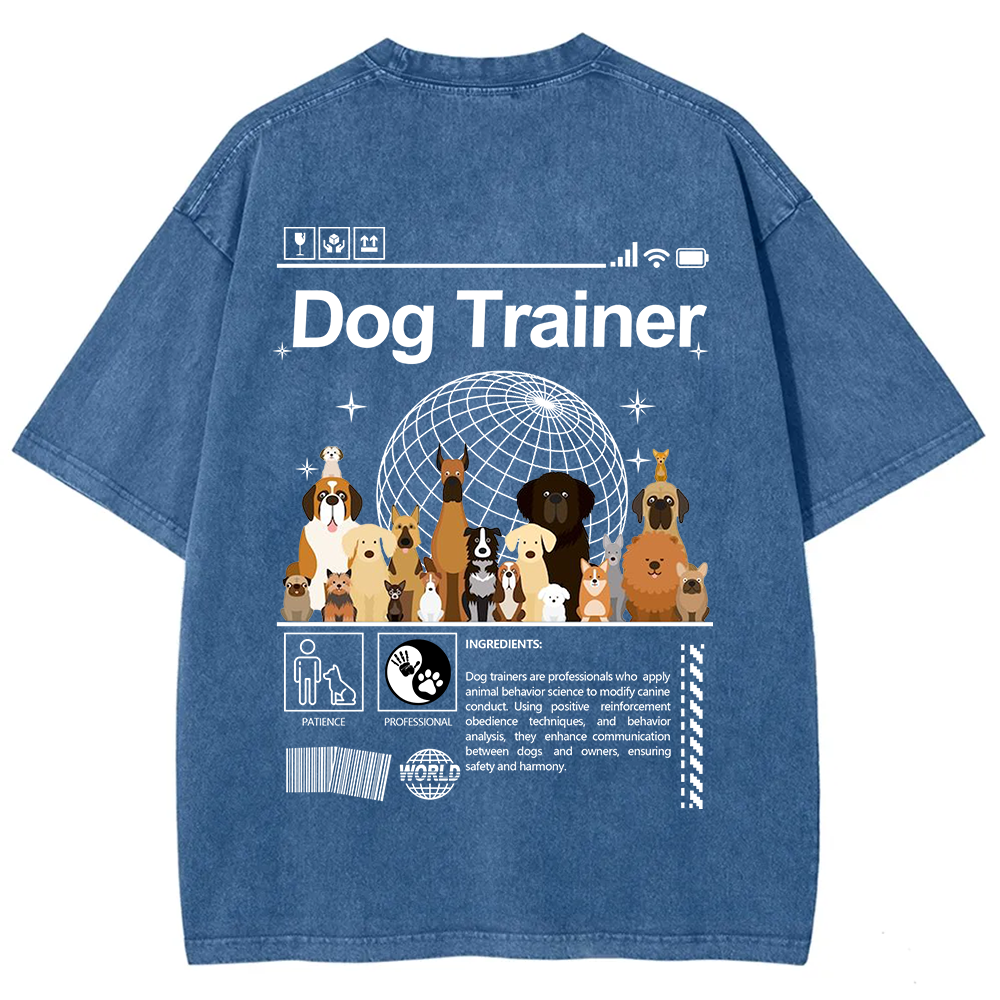 Dog Trainer Unisex Fit Washed T-Shirt