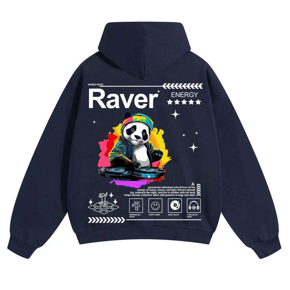 Raver Unisex Solid Color Hoodie wearishow