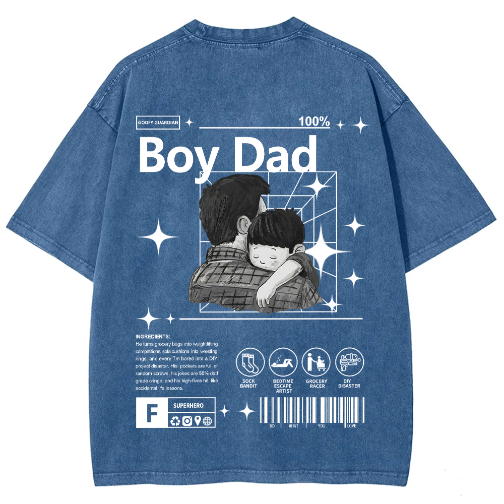 Boy Dad Unisex Fit Washed T-Shirt