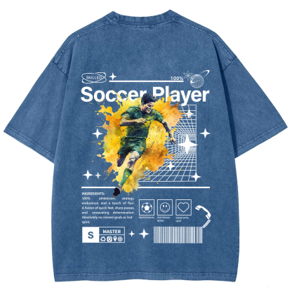 Soccer Player Unisex Fit Washed T-Shirt