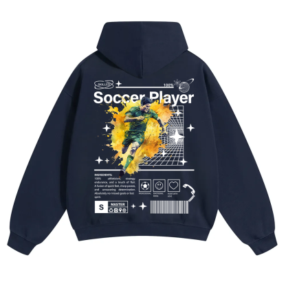 Soccer Player Unisex Solid Color Hoodie wearishow