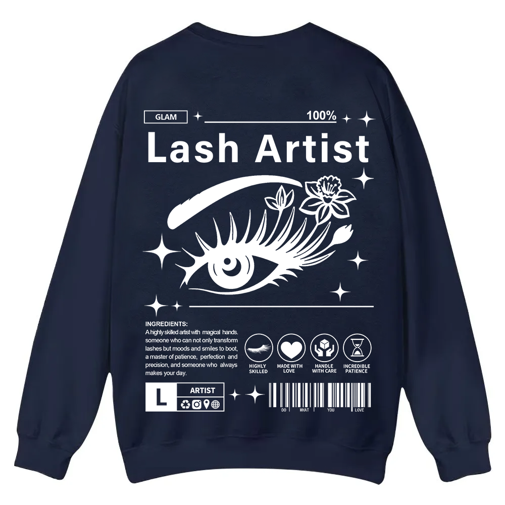Lash Artist Casual Crewneck Sweatshirt wearishow