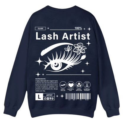 Lash Artist Casual Crewneck Sweatshirt wearishow