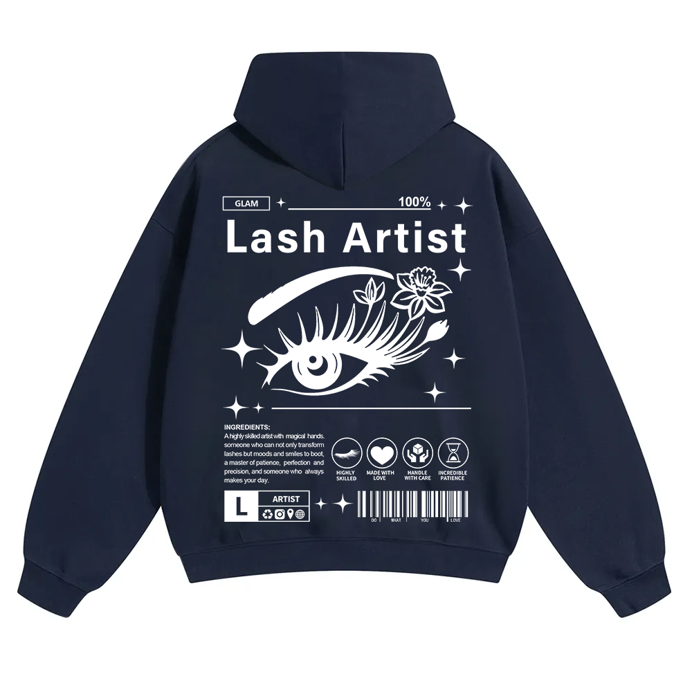 Lash Artist Unisex Solid Color Hoodie wearishow