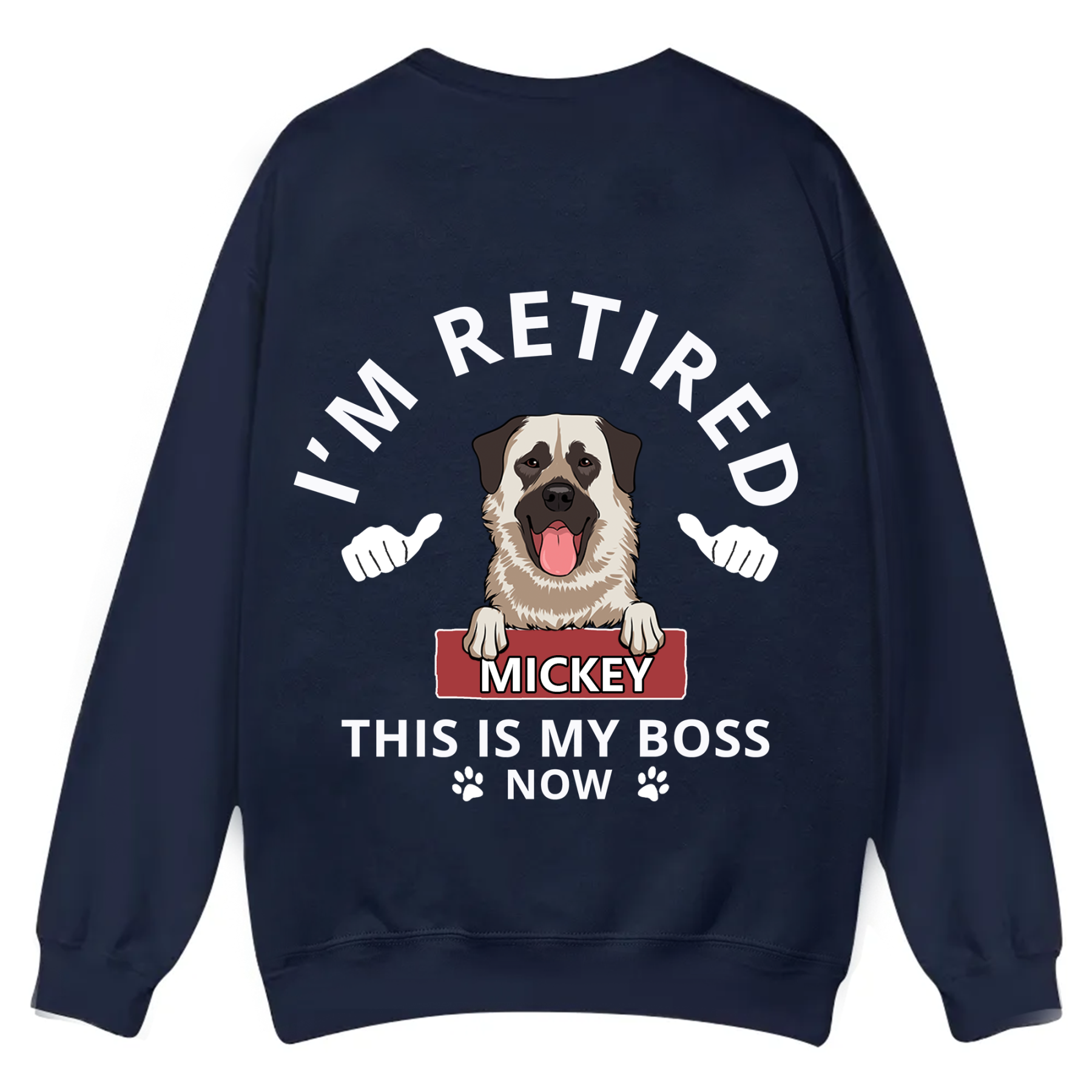 This Is My Boss - Personalized Custom Unisex Casual Crewneck Sweatshirt