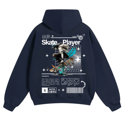 Skate Player  Unisex Solid Color Hoodie wearishow
