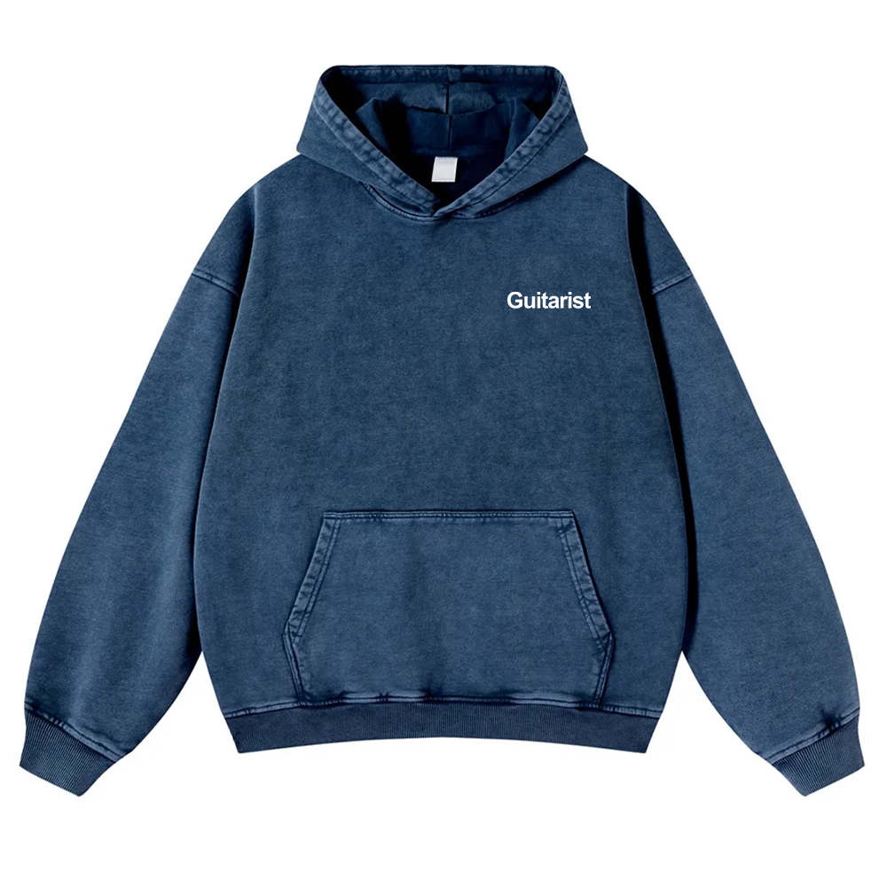 Guitarist Washed Hoodie wearishow