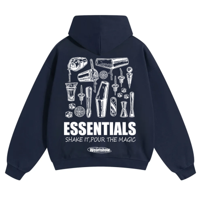 Bartender Essentials Unisex Solid Color Hoodie wearishow