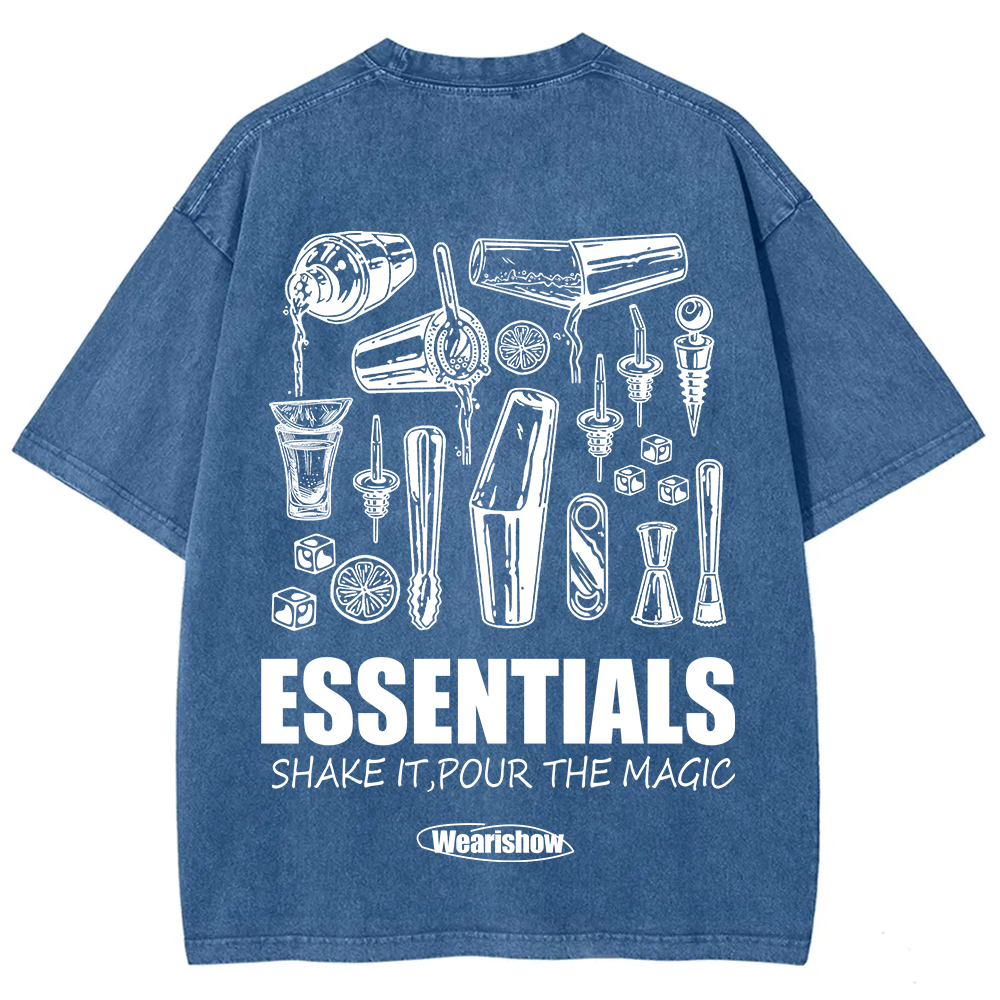 Bartender Essentials Unisex Fit Washed T-Shirt