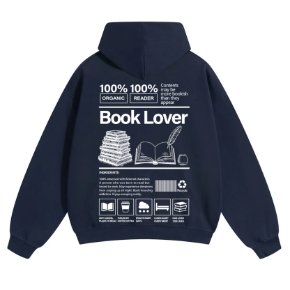 Book Lover Unisex Solid Color Hoodie wearishow