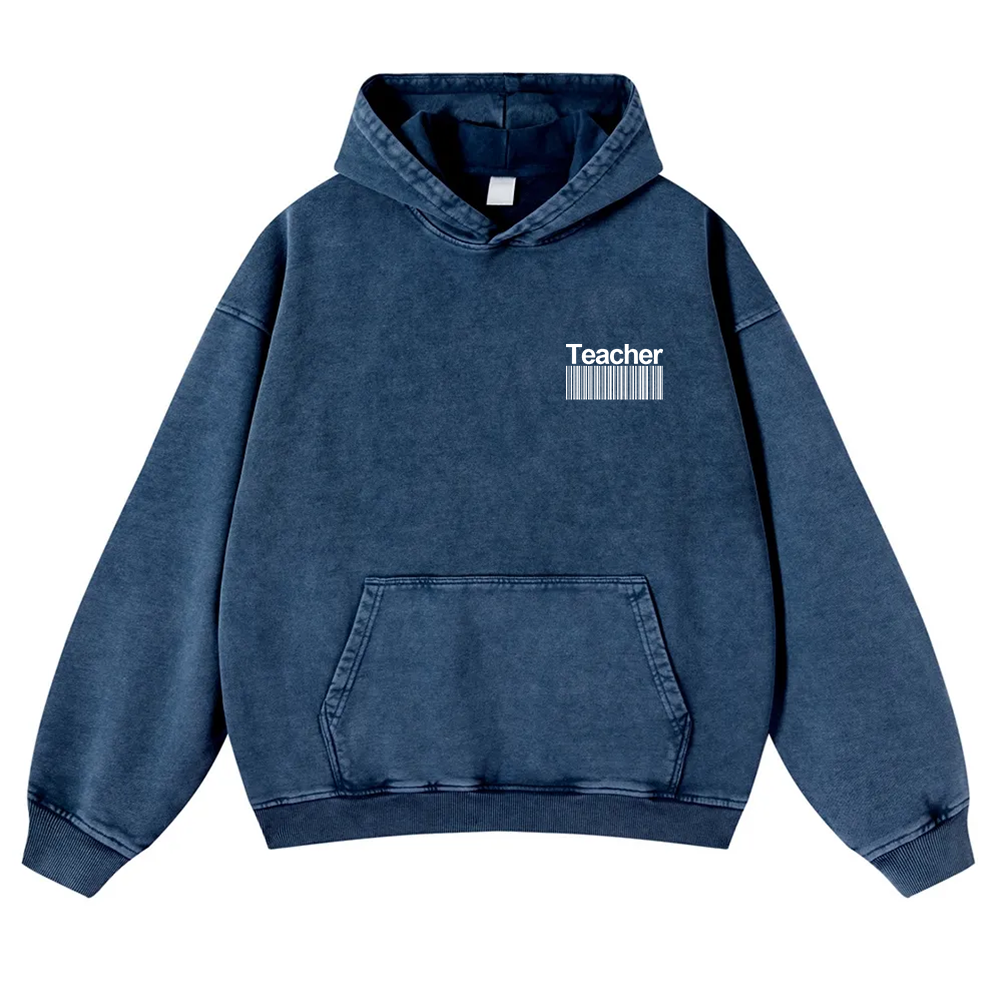 Teacher Washed Hoodie wearishow