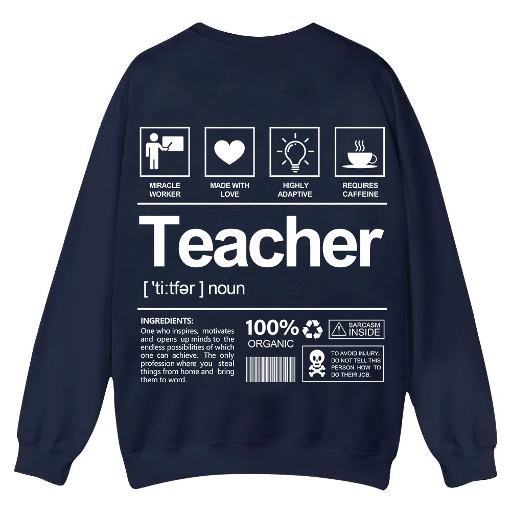 Teacher Casual Crewneck Sweatshirt wearishow