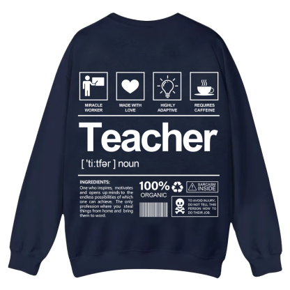Teacher Casual Crewneck Sweatshirt wearishow
