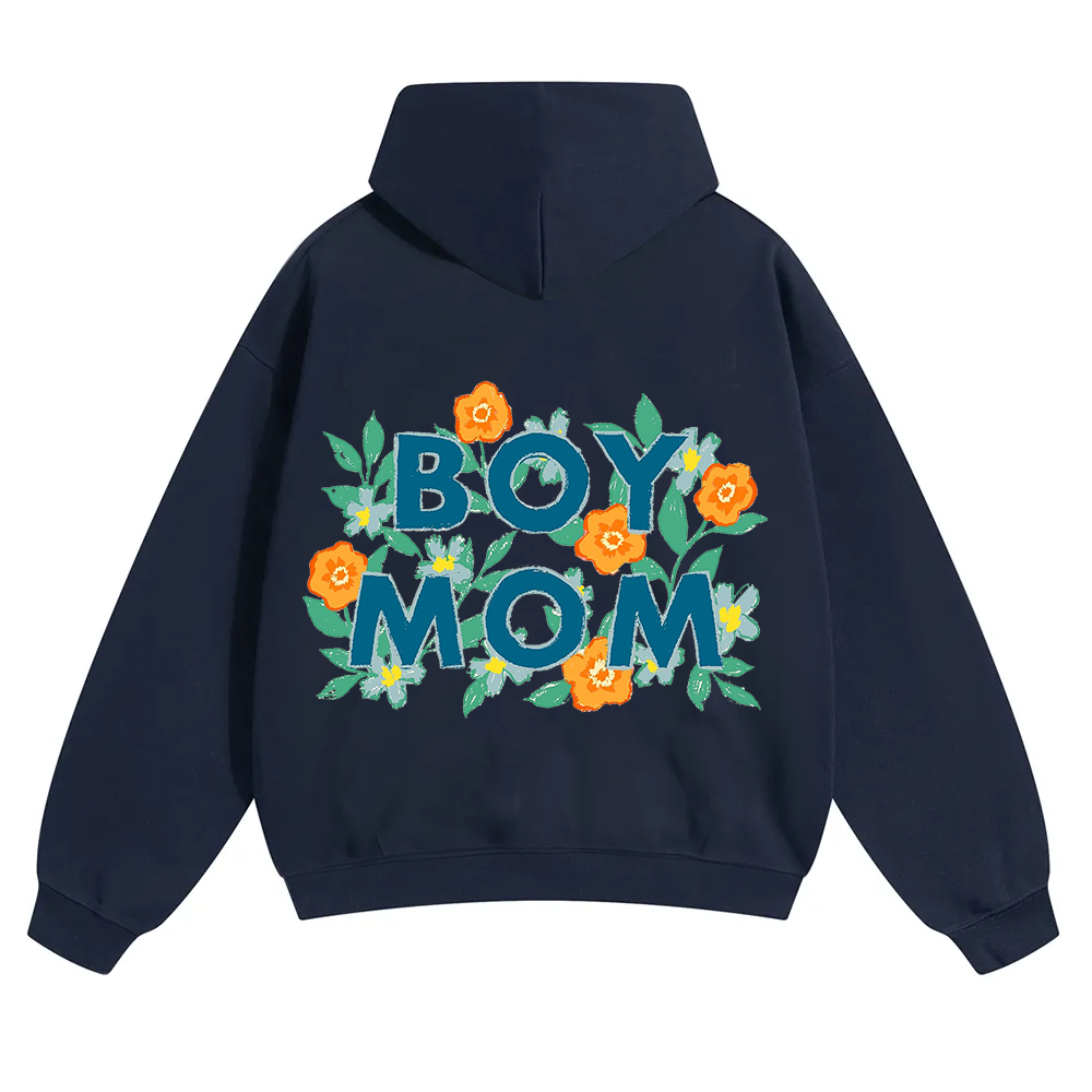 Boy Mom Unisex Solid Color Hoodie wearishow