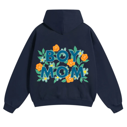 Boy Mom Unisex Solid Color Hoodie wearishow