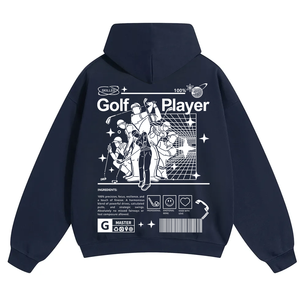 Golf Player Unisex Solid Color Hoodie wearishow