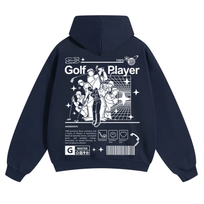 Golf Player Unisex Solid Color Hoodie wearishow