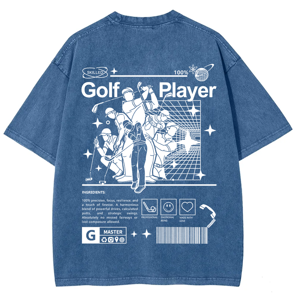 Golf Player Unisex Fit Washed T-Shirt