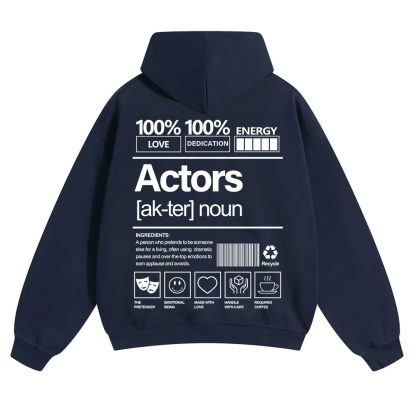 Actors Unisex Solid Color Hoodie wearishow