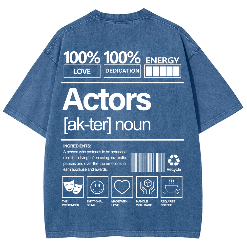 Actors Unisex Fit Washed T-Shirt