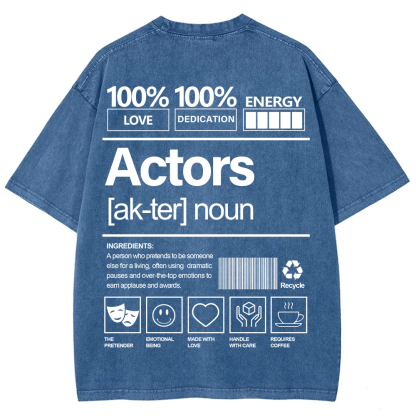 Actors Unisex Fit Washed T-Shirt