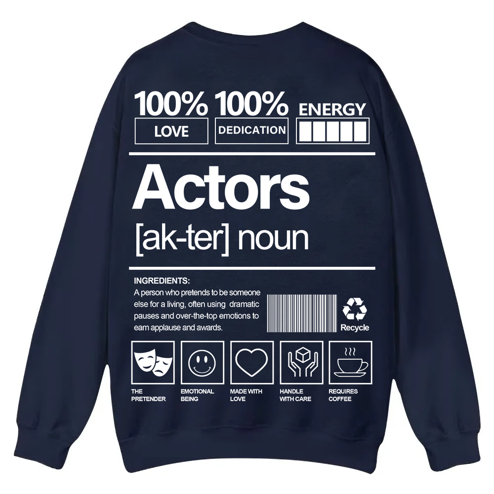Actors Casual Crewneck Sweatshirt wearishow wearishow