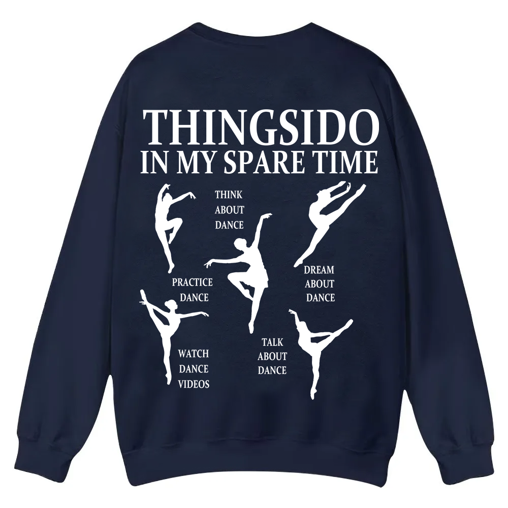 Thingsido In My Spare Time  Casual Crewneck Sweatshirt wearishow wearishow