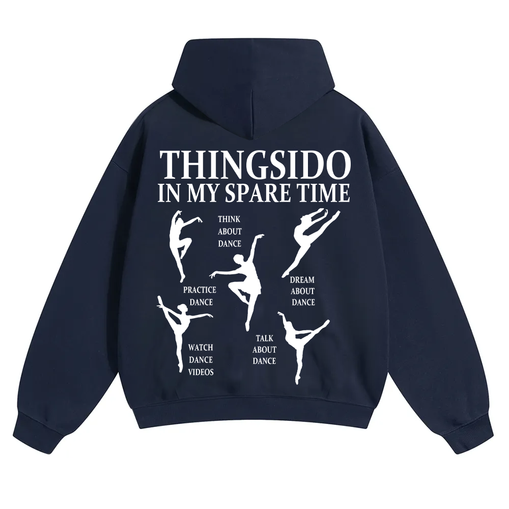 Thingsido In My Spare Time Unisex Solid Color Hoodie wearishow