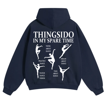 Thingsido In My Spare Time Unisex Solid Color Hoodie wearishow